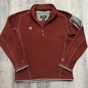 Mountain Hardwear Mens M Fleece 1/4 Zip Pull Over Outdoor Hike Sweater Jacket